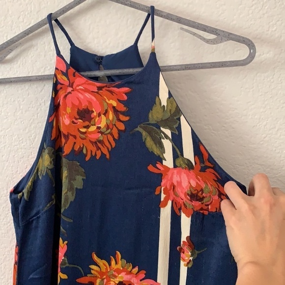 Zara Trafaluc Halter Neck Floral Midi Dress - Picture 6 of 15
